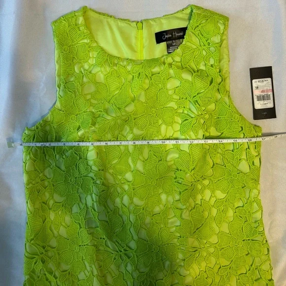 NWT Jessica Howard Lime Green Lace Sleeveless Dress - SIZE 10P